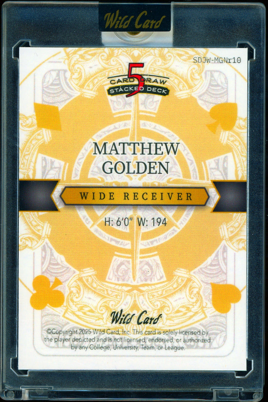 2025 Wild Card Jokers Wild - Rainbow Jokers Red Matthew Golden #/1 football