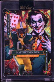2025 Wild Card Jokers Wild - Rainbow Jokers Red Matthew Golden #/1 football