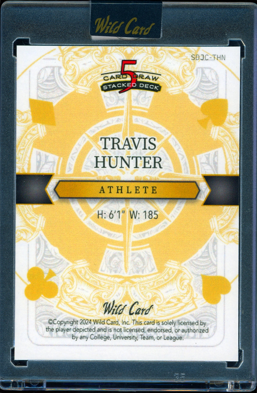 2024 Wild Card 5 Card Draw Stacked  Travis Hunter Single Diagonal  #/1 football