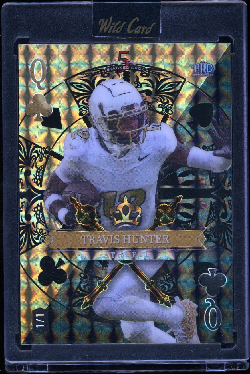 2024 Wild Card 5 Card Draw Stacked  Travis Hunter Single Diagonal  #/1 football