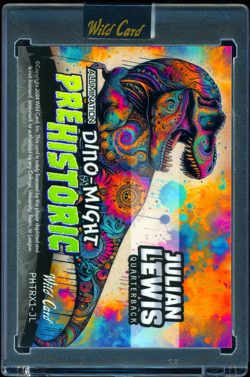 2024 Wild Card Alumination  Julian Lewis Mojo TRex Dino2 Green #/15 football