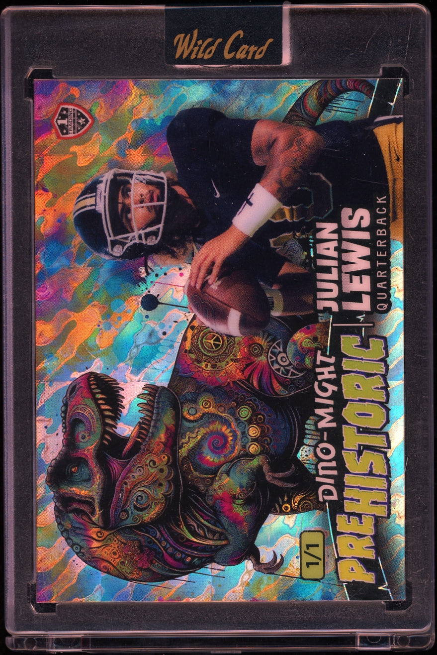 2024 Wild Card Alumination  Julian Lewis Mojo TRex Dino2 Green #/15 football