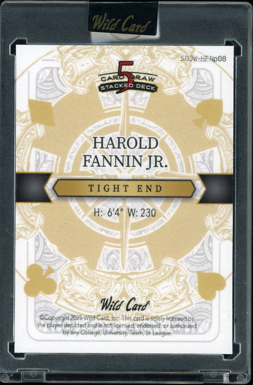 2025 Wild Card Jokers Wild - Rainbow Jokers PurpleHarold Fannin Jr. #/1 football