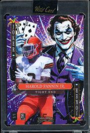2025 Wild Card Jokers Wild - Rainbow Jokers PurpleHarold Fannin Jr. #/1 football