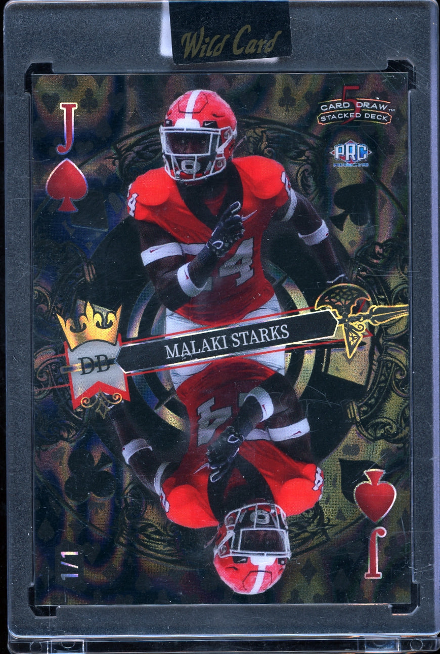 2024 Wild Card 5 Card Draw  Malaki Starks  Jack Lazers Club Black #/1 football