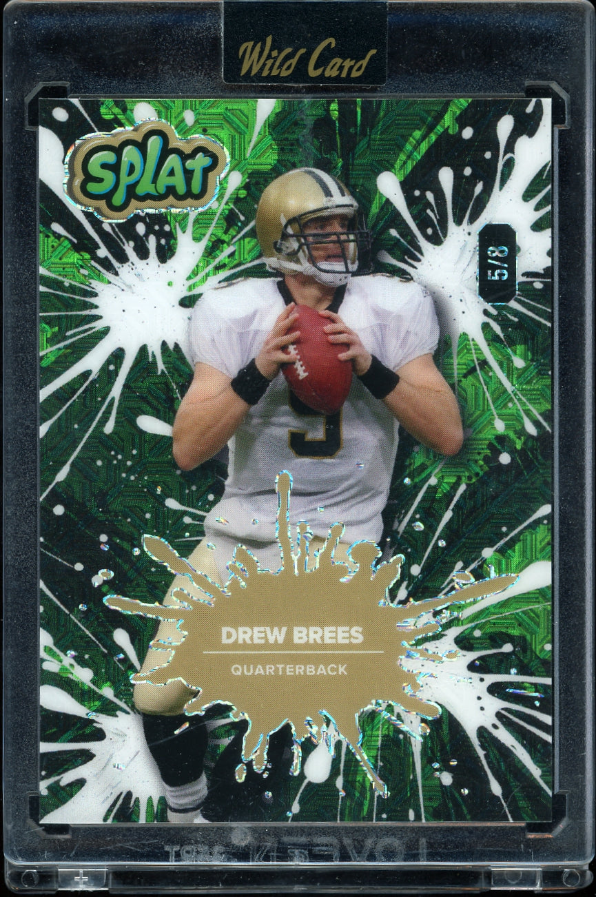 2025 Wild Card Splat Hobby Jumbo - Green Scoth Plaid Drew Brees #/8 football