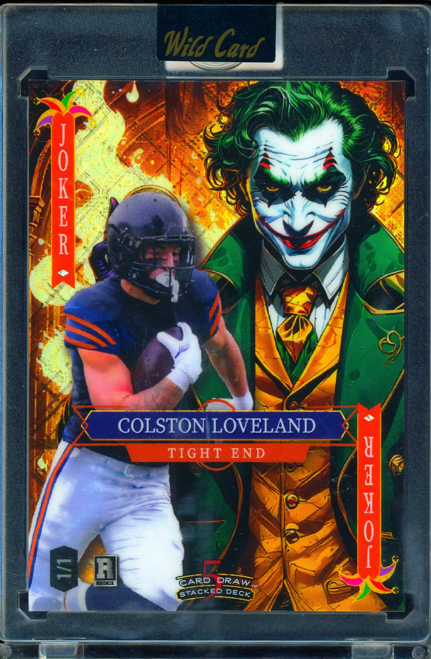 2025 Wild Card Jokers Wild - Rainbow Jokers Green  Colston Loveland #/1 football
