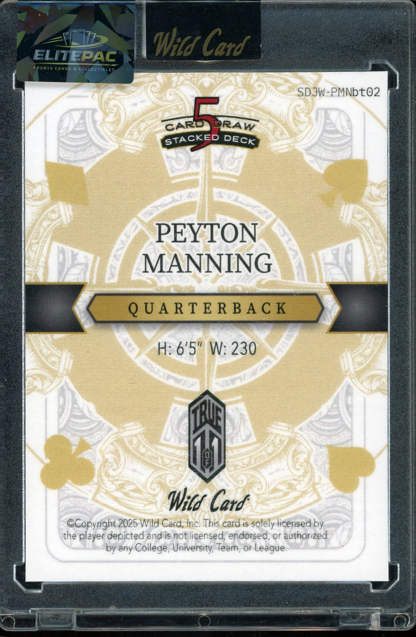 2025 Wild Card Jokers Wild- Joker Rainbow True Peyton Manning #/1 football