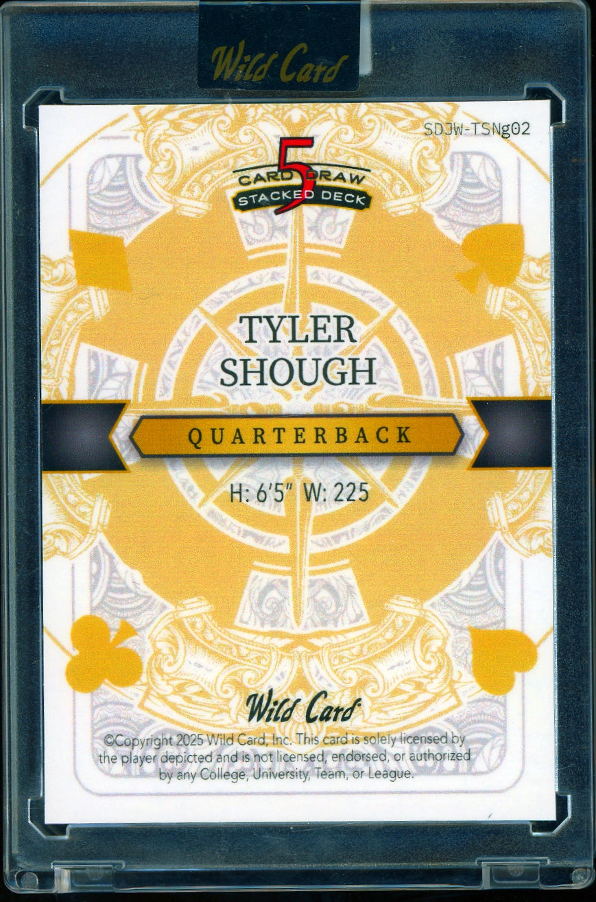 2025 Wild Card Jokers Wild - Rainbow Jokers 1 of 1  Tyler Shough #/1 football