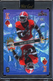 2024 Wild Card 5 Card Draw Malaki Starks 2Up King Lazers Club Blue #/1 football
