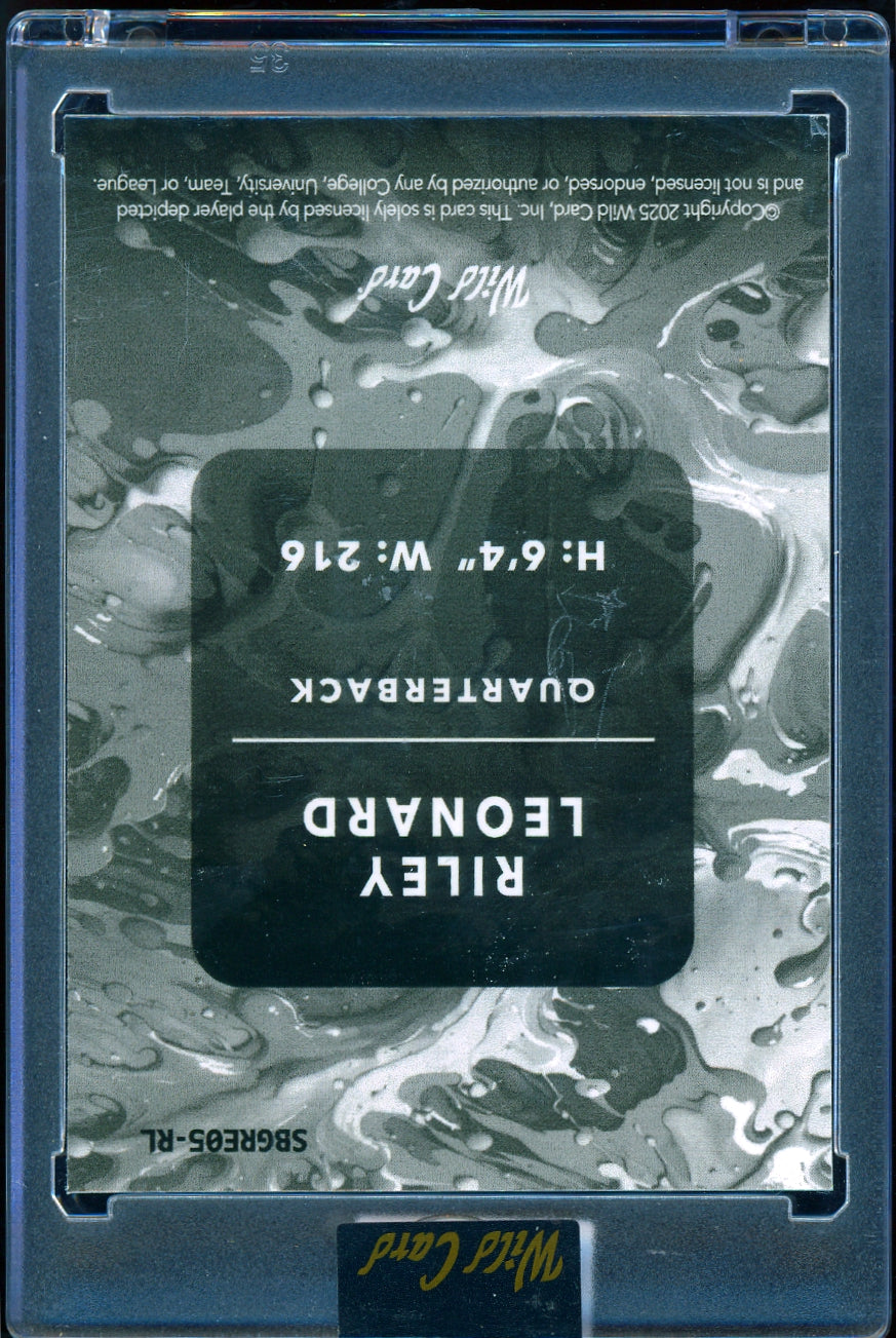 2025 Wild Card Splat Hobby Jumbo - Green Kaleidoscope Riley Leonard #/6 football