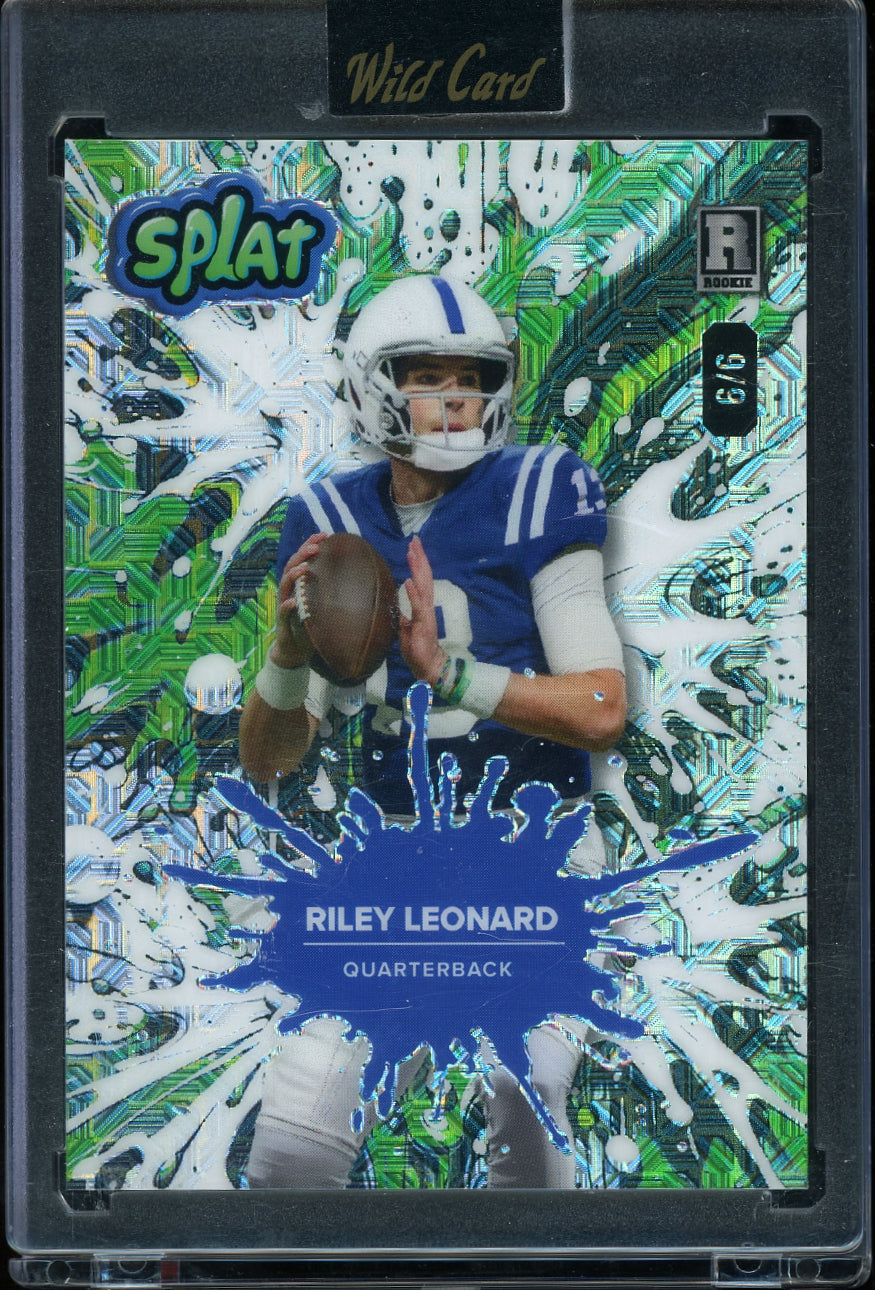 2025 Wild Card Splat Hobby Jumbo - Green Kaleidoscope Riley Leonard #/6 football