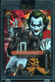 2025 Wild Card Jokers Wild - Rainbow Jokers  Red  Quinshon Judkins #/1 football