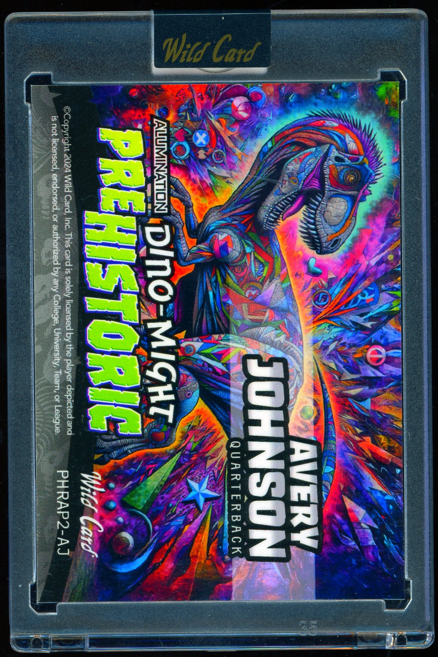 2024 Wild Card  Pre-Historic Football  Julian Lewis Mojo Ptero Dino1 Blue #/10