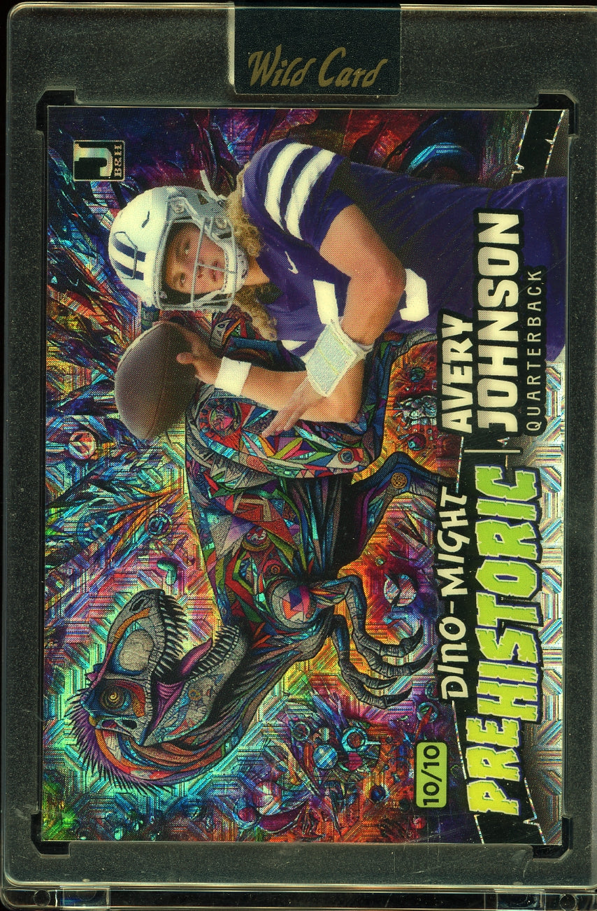 2024 Wild Card  Pre-Historic Football  Julian Lewis Mojo Ptero Dino1 Blue #/10