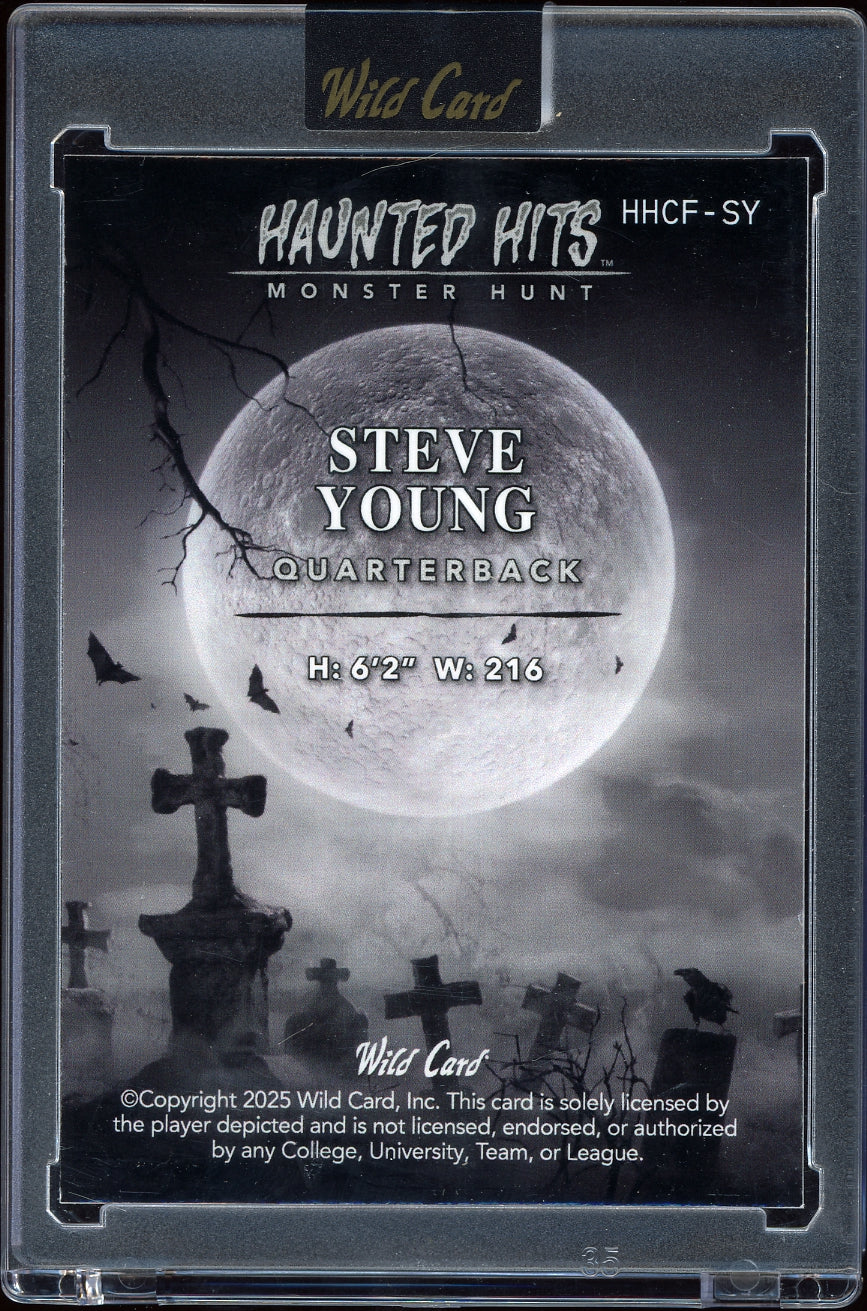 2025 Wild Card Haunted Hits - Stealth Monster  Green  Steve Young #/1 football