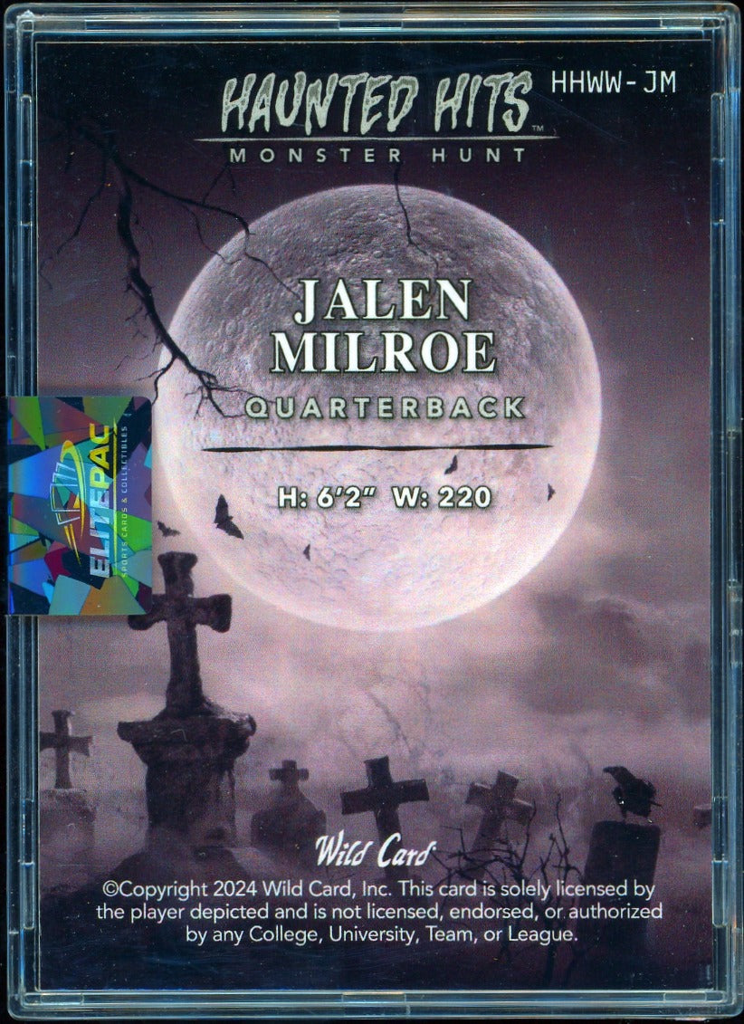 2024 Wild Card - Haunted Hits Werewolf  Jalen Milroe #/5