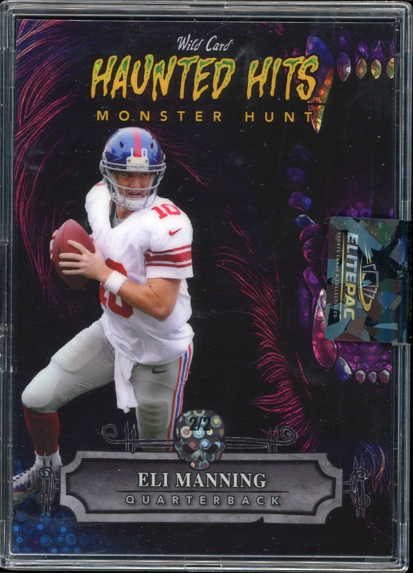 2024 Wild Card Haunted Hits Promo - Haunted Hits Werewolf Eli Manning #/2