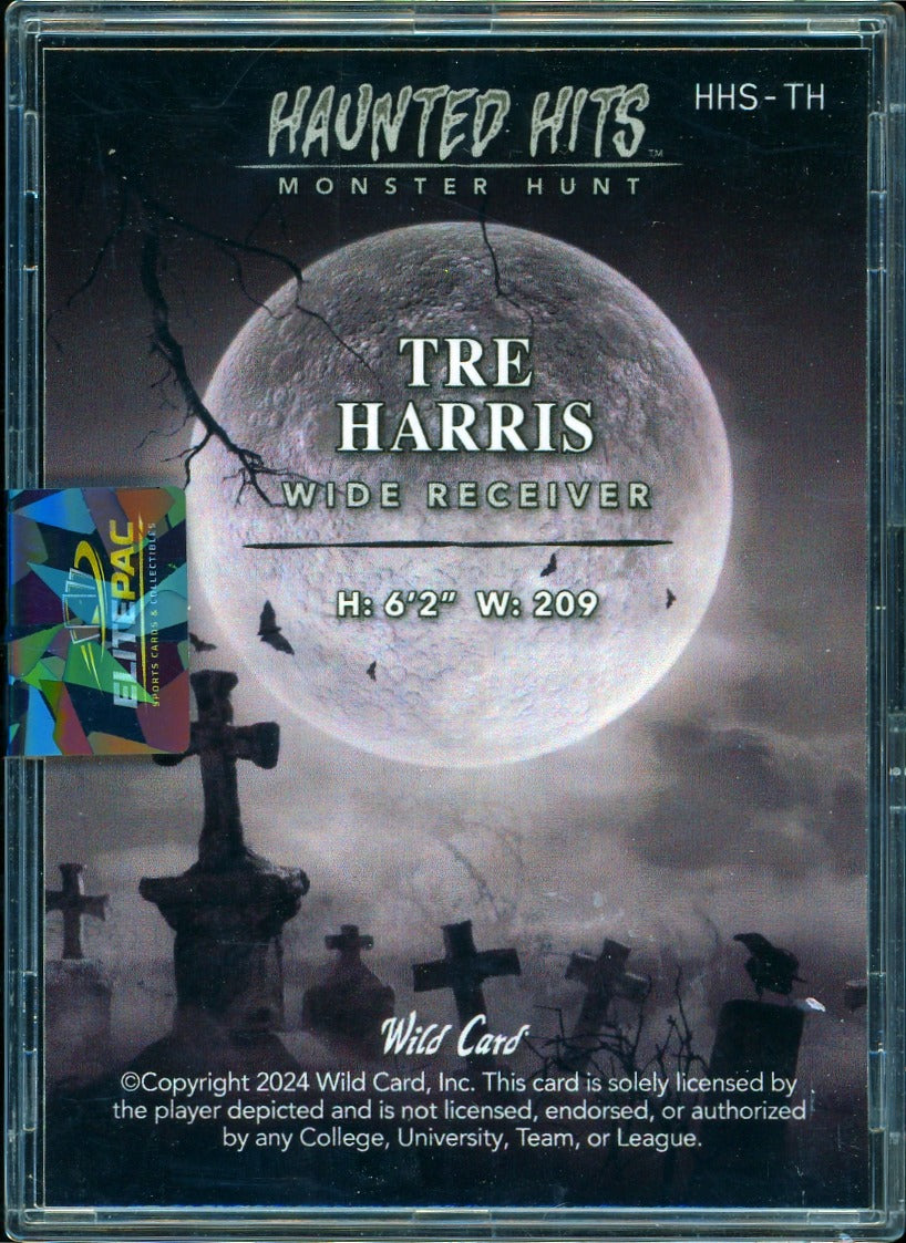 2024 Wild Card Haunted Hits Promo  Scarecrow Cross Hatch Purple  Tre Harris #/2