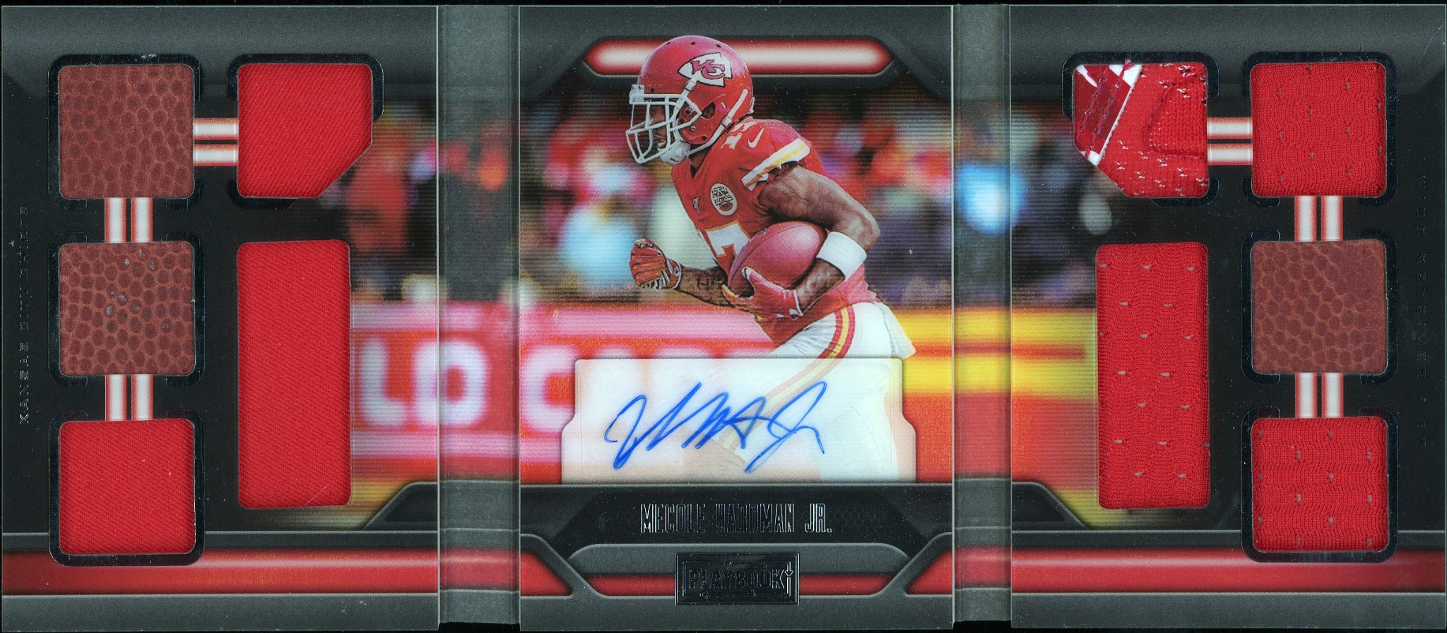 2019 Panini Playbook Mecole Hardman Jr. Vault Tri Fold Jersey Auto #/25 Football