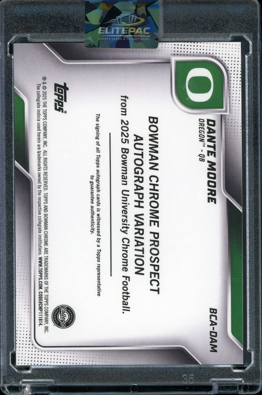 2025 Bowman University Chrome #BCA-DAM Dante Moore Prospect Autographs