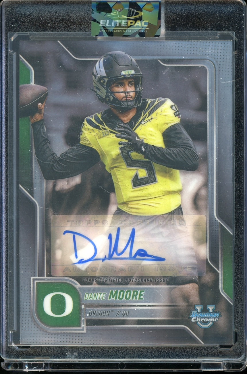 2025 Bowman University Chrome #BCA-DAM Dante Moore Prospect Autographs