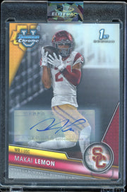 2023 Bowman University Chrome #160 Makai Lemon  Autographs Refractor #/499