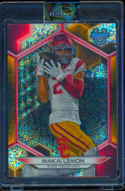 2023 Bowman University Best #41 Makai Lemon Gold Geometric #/50 Football