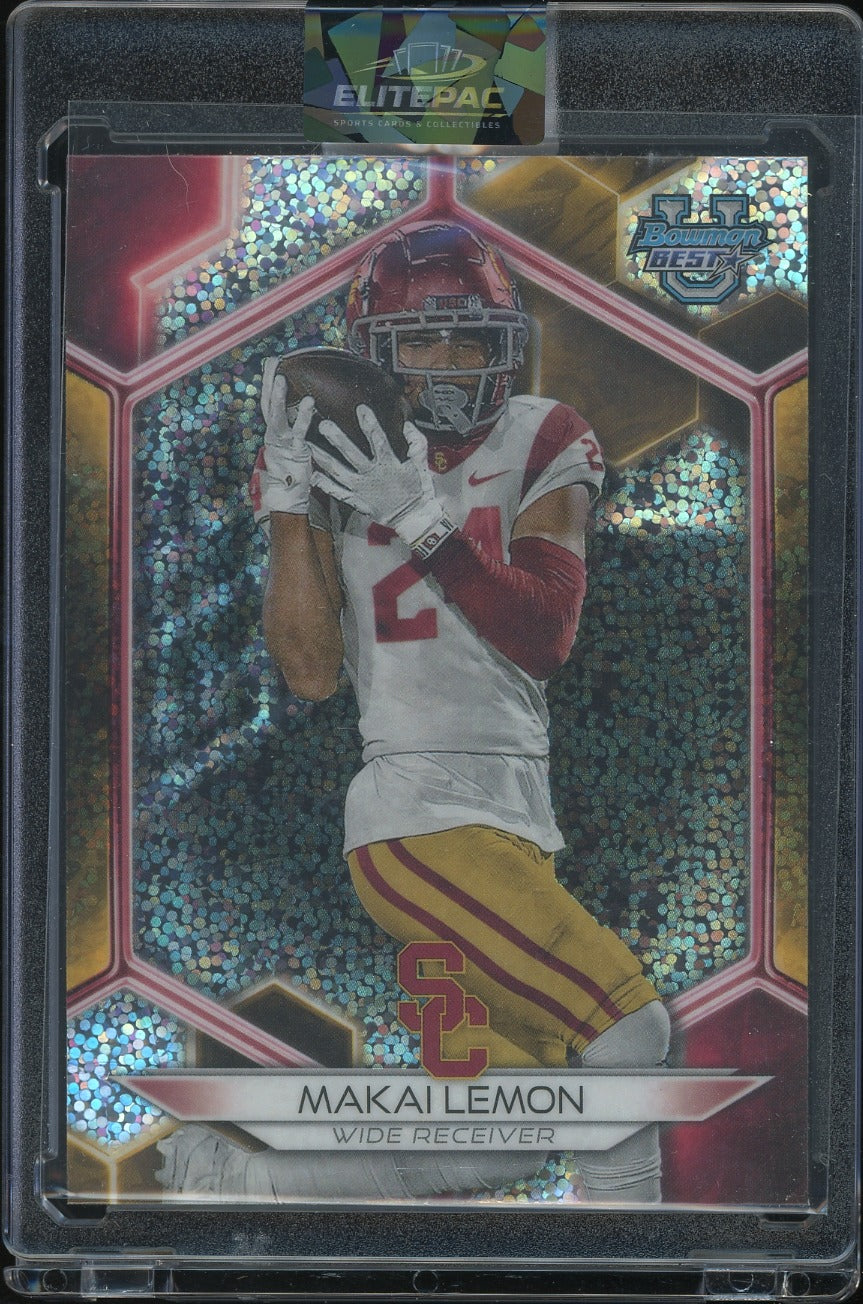 2023 Bowman University Best #41 Makai Lemon Gold Geometric #/50