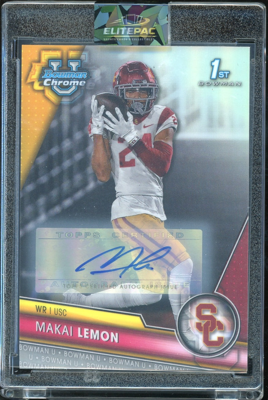 2023 Bowman University Chrome #160 Makai Lemon Chrome  Refractor #/499