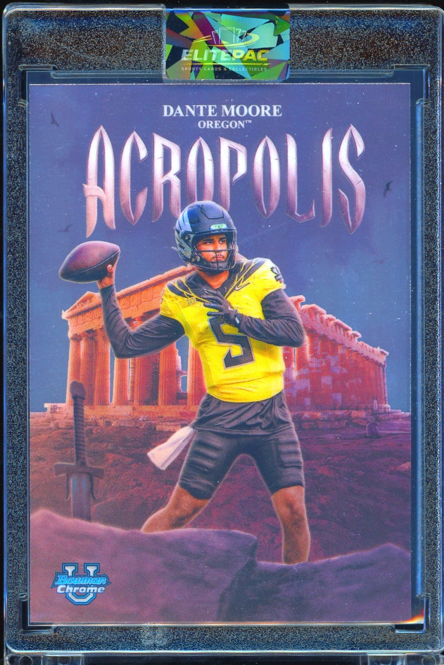 2025 Bowman University Chrome #A-7 Dante Moore Acropolis