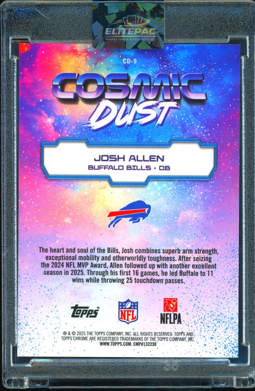 2025 Topps Chrome Cosmic #CD-9 Josh Allen Cosmic Dust