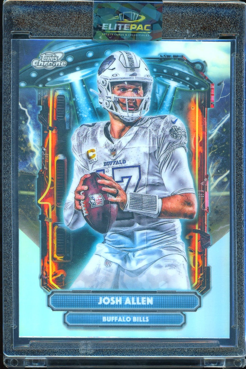 2025 Topps Chrome Cosmic #ET-7 Josh Allen Extraterrestrial Talent