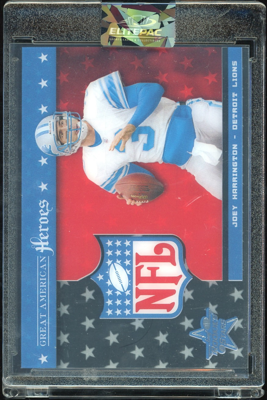 2003 Leaf Rookies & Stars Joey Harrington Great American Heroes #/1325 Football