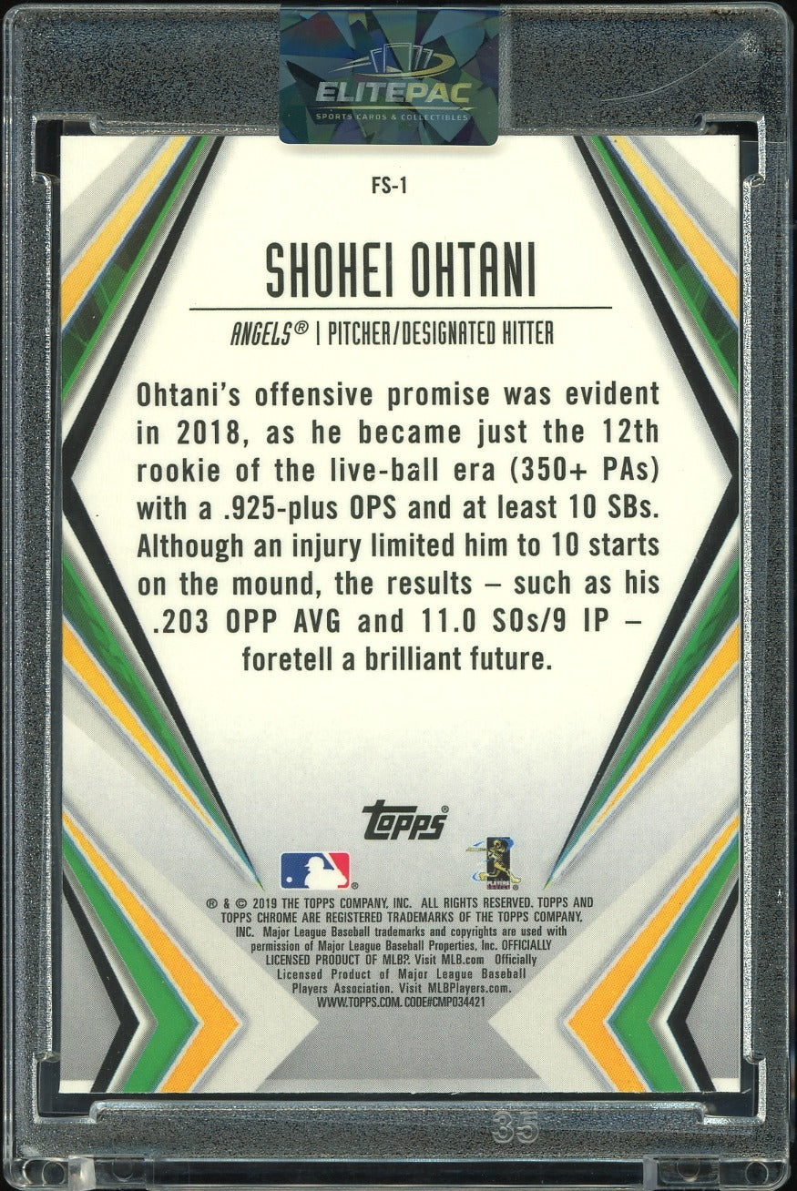 2019 Topps Chrome #FS-1 Shohei Ohtani Future Stars Baseball