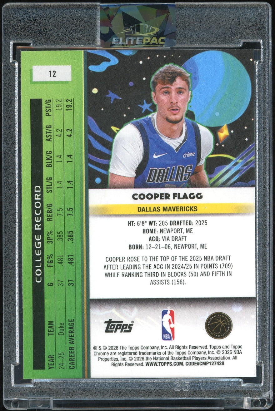 2025-26 Topps Chrome Cosmic #12 Cooper Flagg Baseball