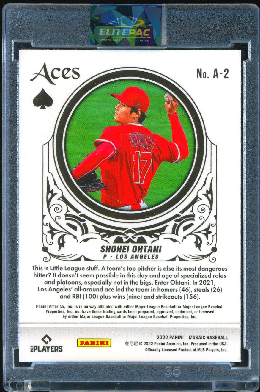 2022 Panini Mosaic #A-2 Shohei Ohtani Aces Baseball