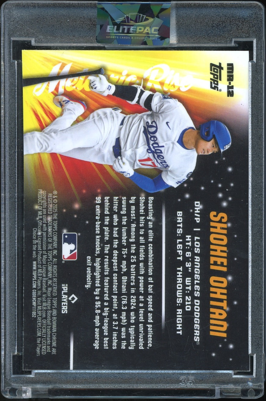 2025 Bowman Chrome #MR-12 Shohei Ohtani Meteoric Rise Mojo Mega Ref Baseball