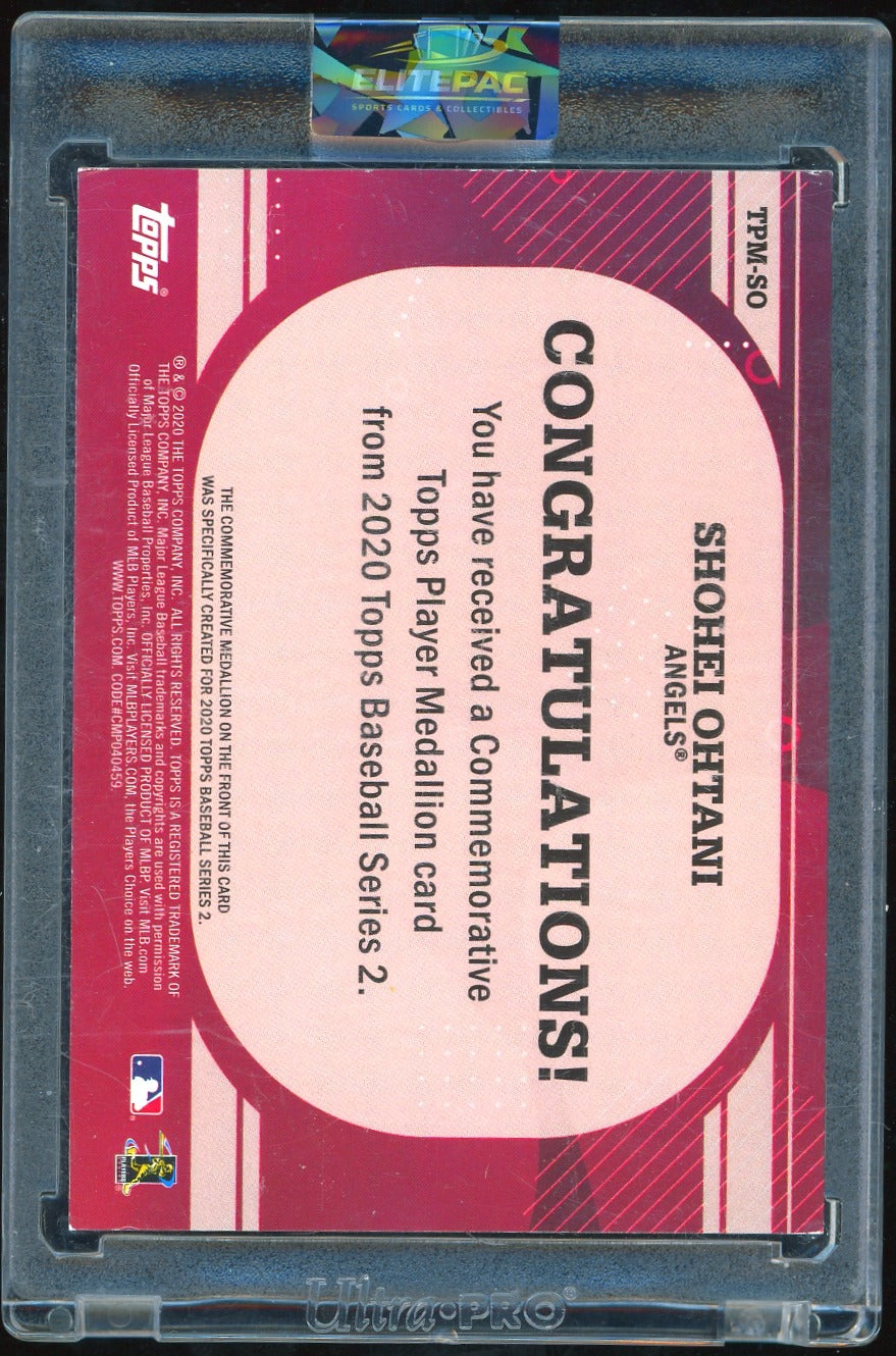2020 Topps #TPM-SO Shohei Ohtani Topps Player Medallions Baseball