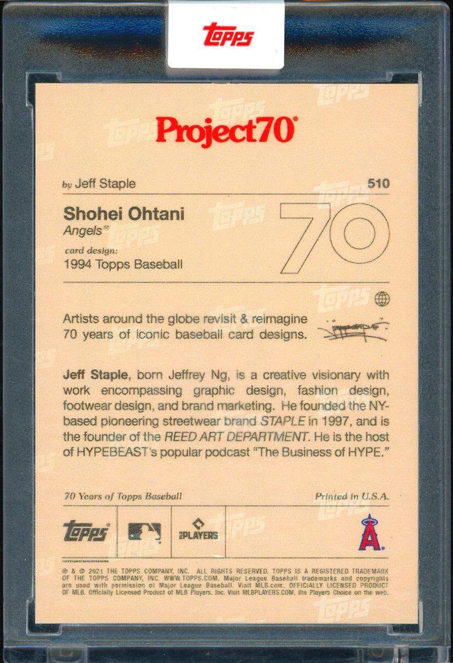 2021-22 Topps Project70 #510 Shohei Ohtani Baseball