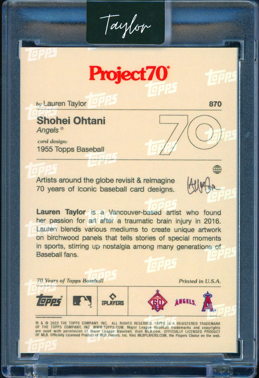 2021-22 Topps Project70 #870 Shohei Ohtani DOUBLE AUTO Baseball