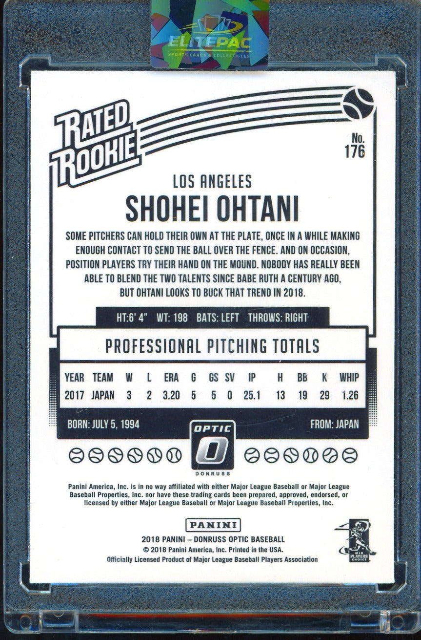 2018 Donruss Optic #176 Shohei Ohtani : Variation of #56, pitching Baseball