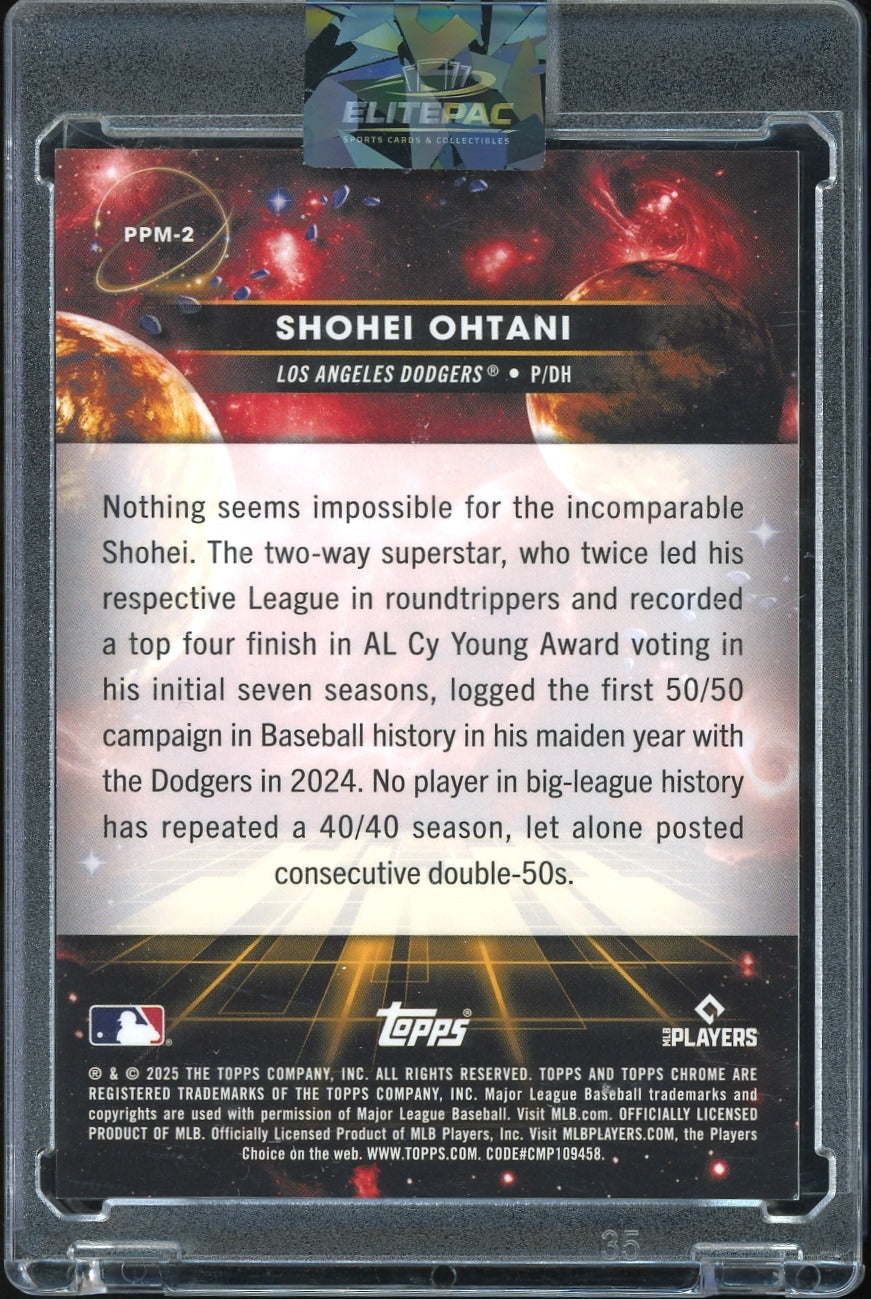 2025 Topps Chrome Cosmic #PPM-2 Shohei Ohtani Planetary Pursuit Mercury Baseball