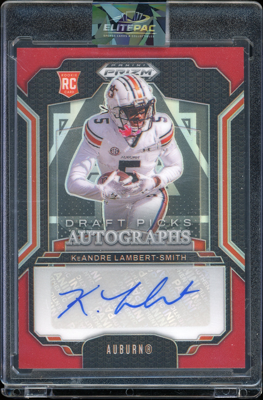2025 Panini Prizm Draft  KeAndre Lambert-Smith Autographs Red #/399 Football