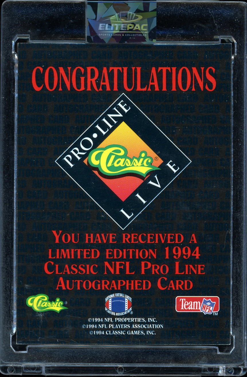 1994 Pro Line Live #NNO Horace Copeland Autographs #/450 Football