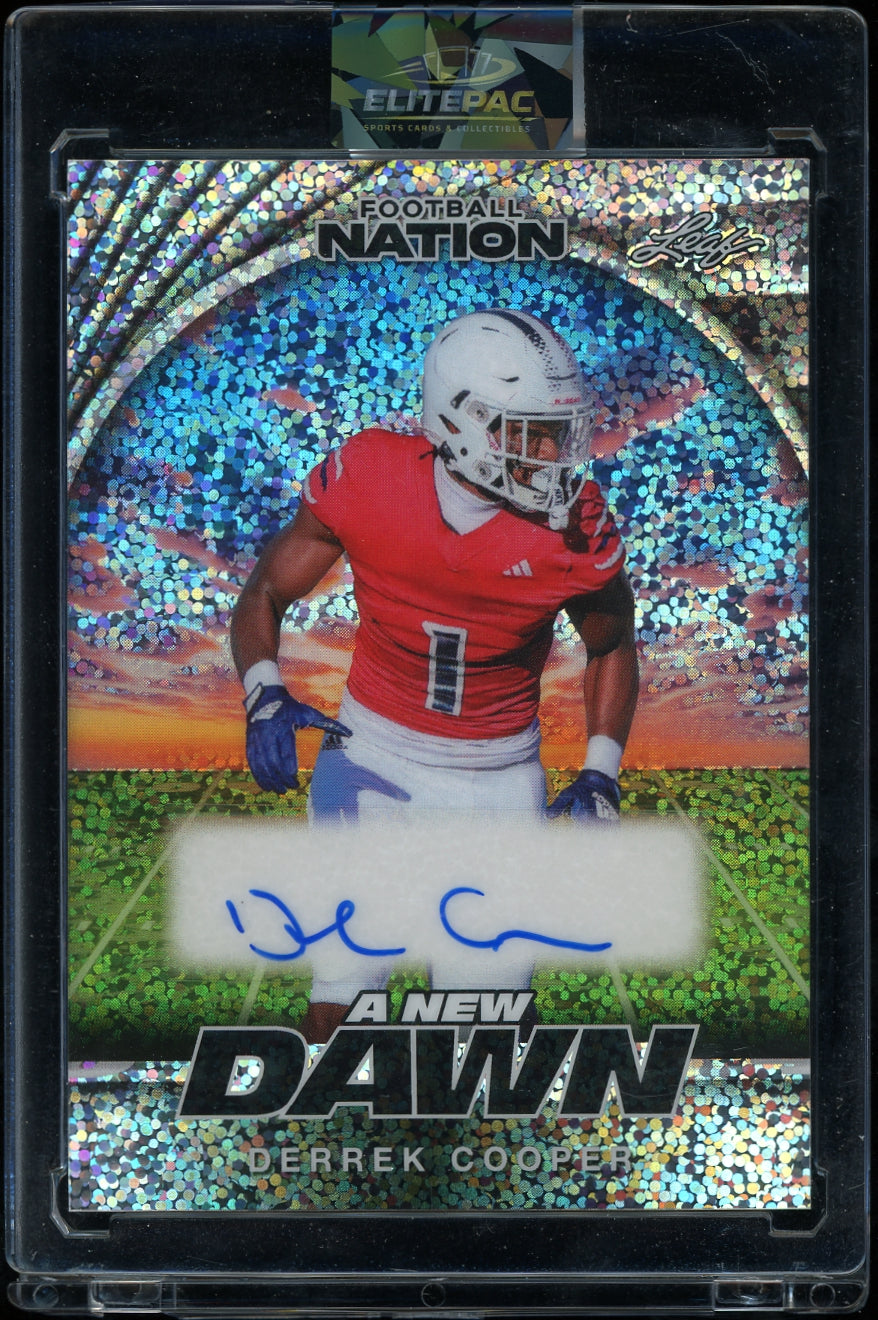 2025 Leaf Football Nation - A New Dawn Auto Derrek Cooper #/15 Football