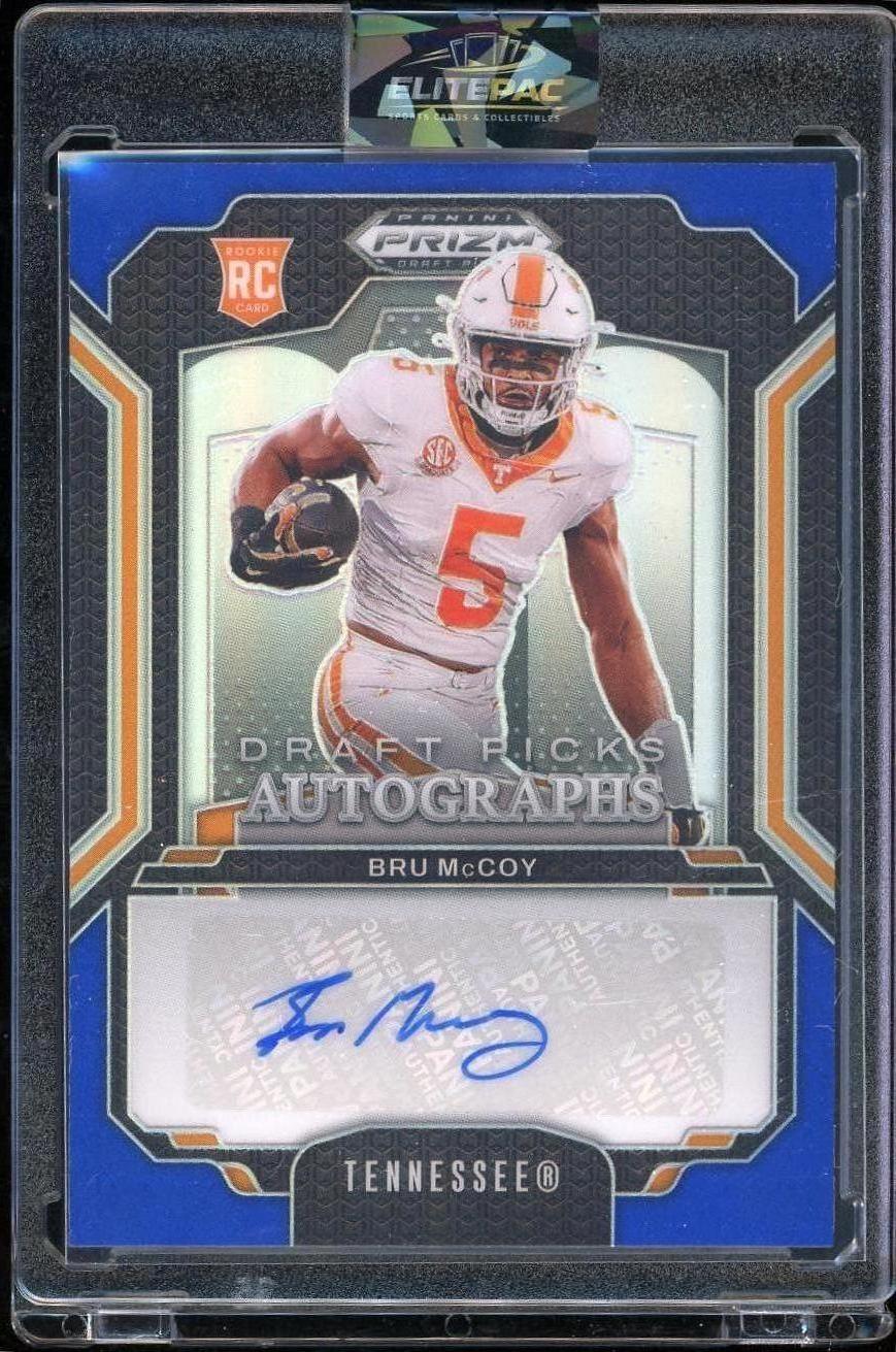 2025 Panini Prizm Draft Picks #123 Bru McCoy Prizms Blue #/249 Football