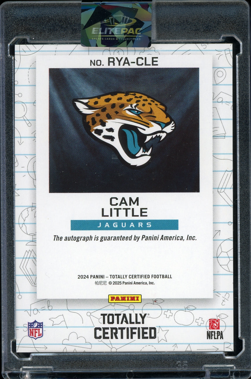 2024 Panini Totally Certified #RYA-CLE Cam Little Rookie  Autographs Football