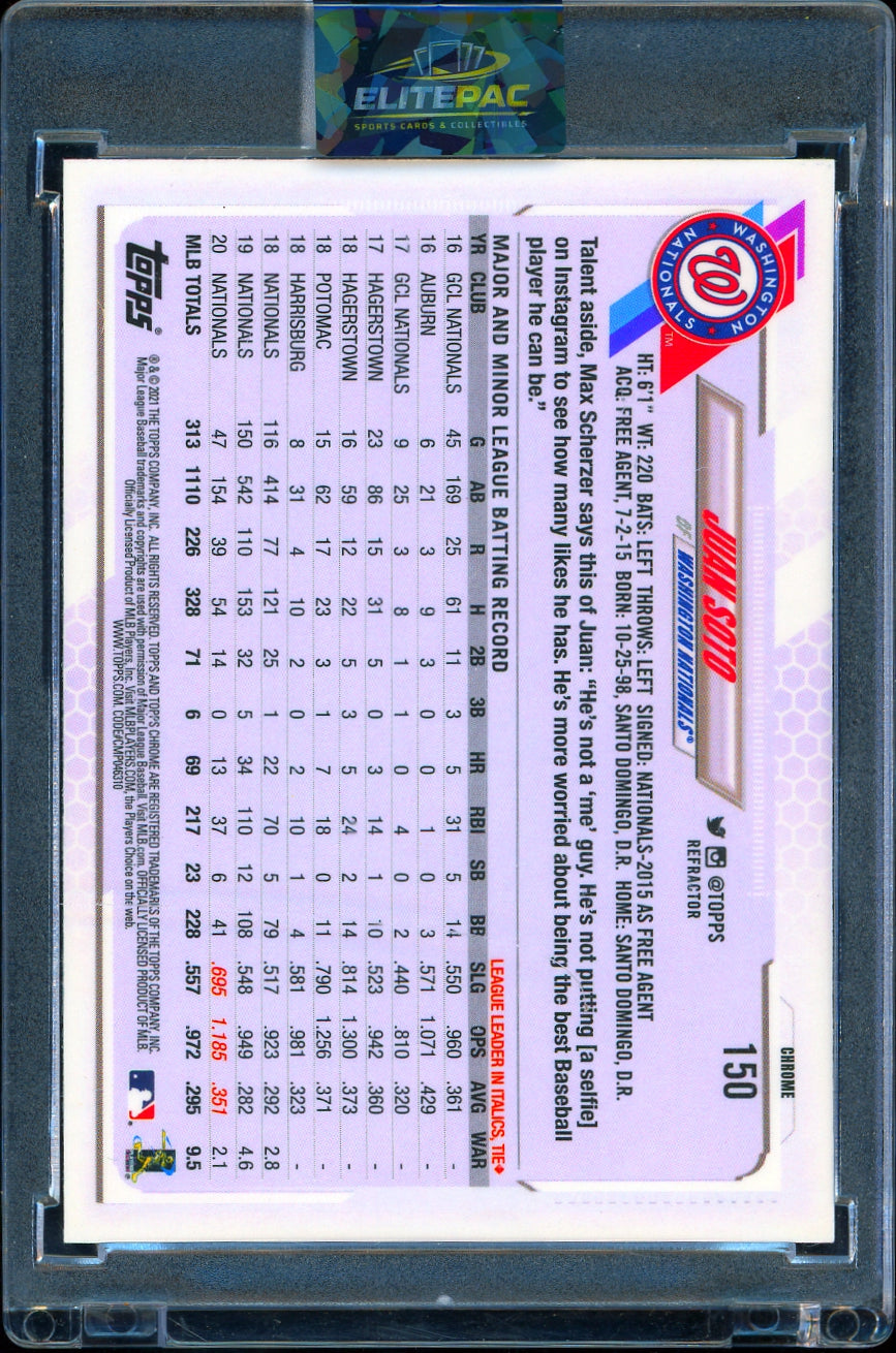 2021 Topps Chrome #150 Juan Soto Refractor baseball