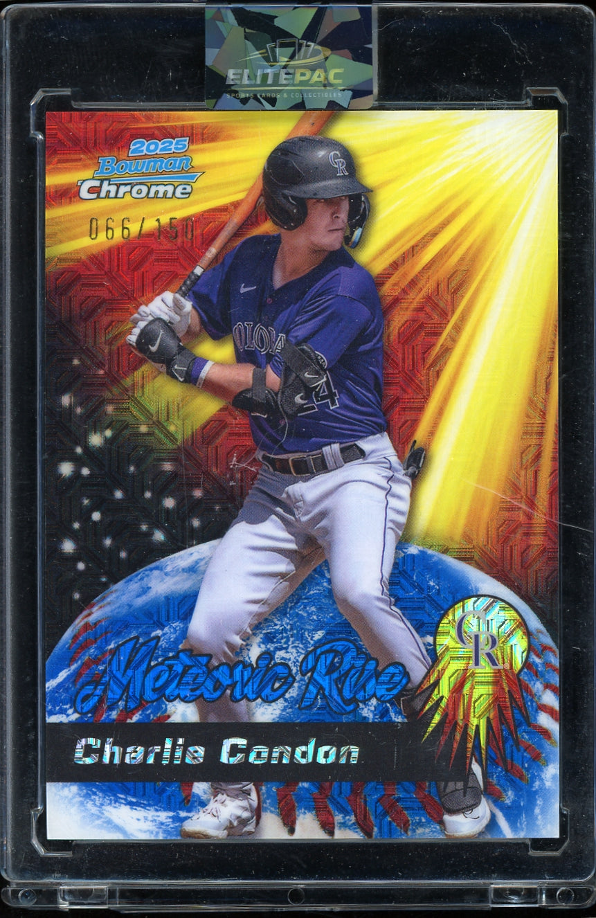 2025 Bowman Chrome #MR-8 Charlie Condon Meteoric Refractor #/150 Baseball